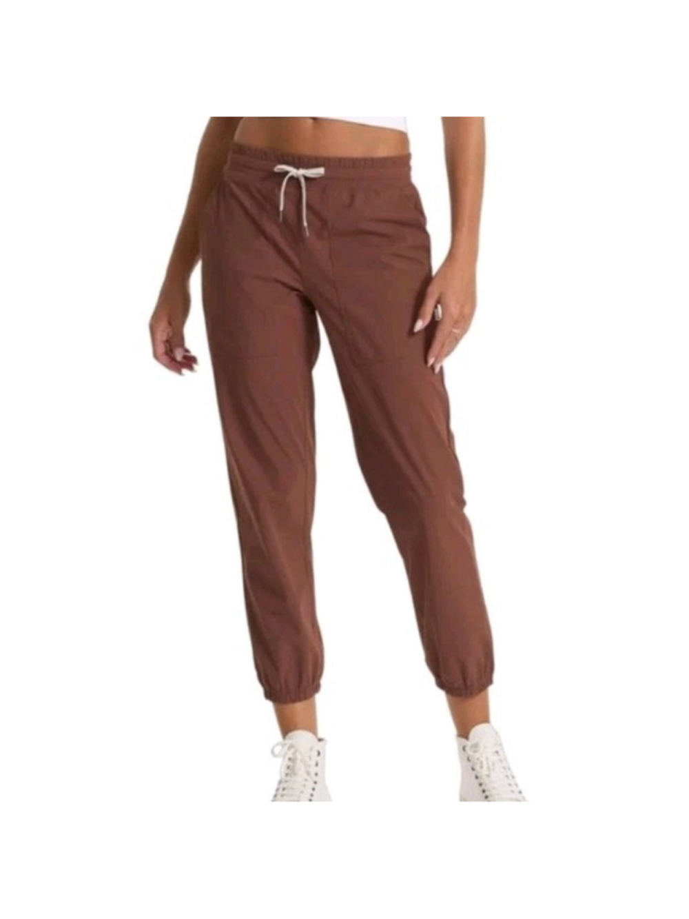 Vuori Miles Jogger Pants Womens Sz XL Hazelnut Orange Brown Performance VW481